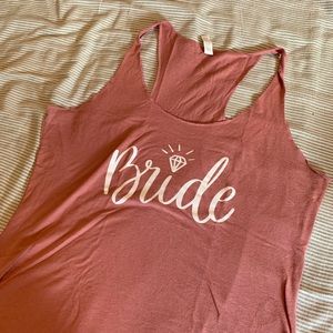 Adorable BRIDE tank top Vow + Vibe!